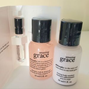 Philosophy Amazing Grace Travel Set 3-in-1 Shower Gel/Body Emulsion lotion/Spray